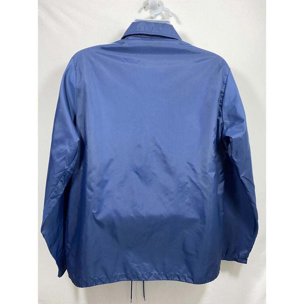 VTG JC Penny Windbreaker Jacket Men’s Size M Blue Nylon Snap Pockets - Picture 5 of 9